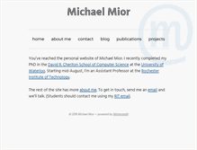 Tablet Screenshot of michael.mior.ca